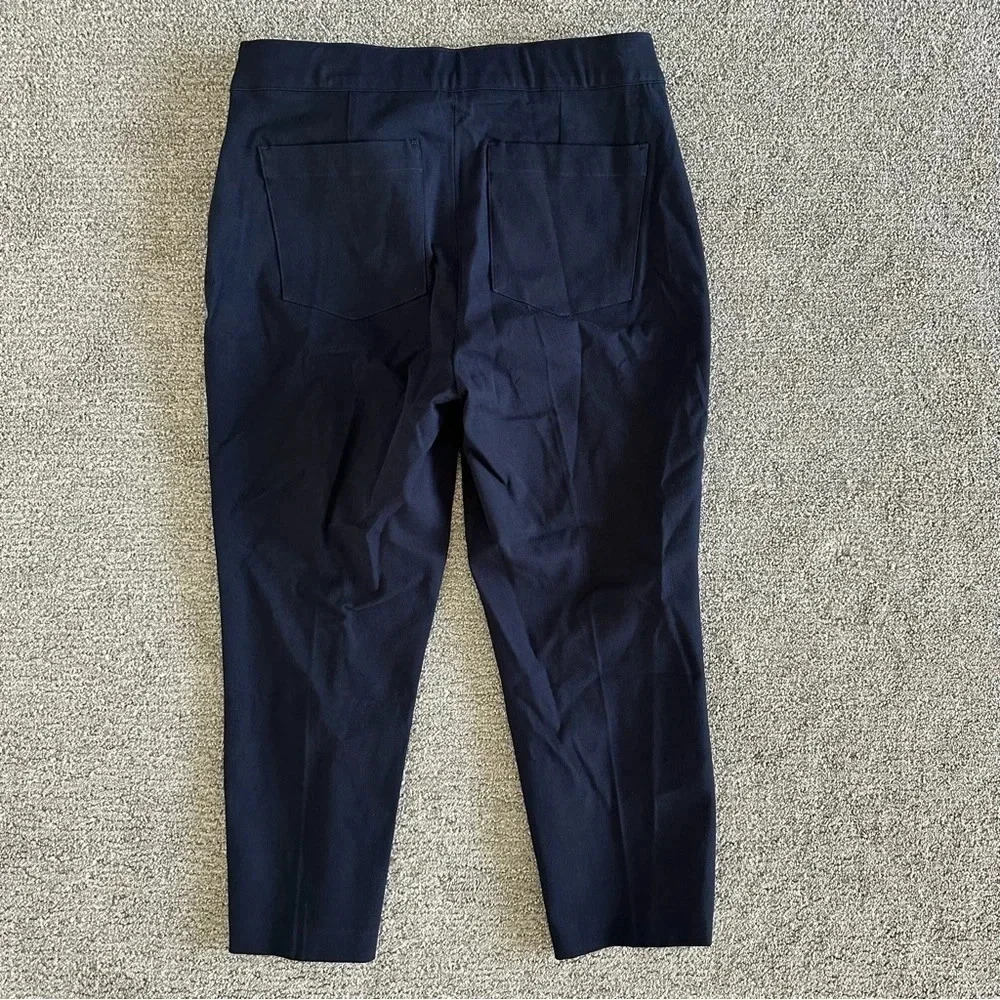 SPANX 20365Q Polished Ankle Slim in Classic Navy Pull-on Shaping Crop Pant Large - Picture 7 of 7
